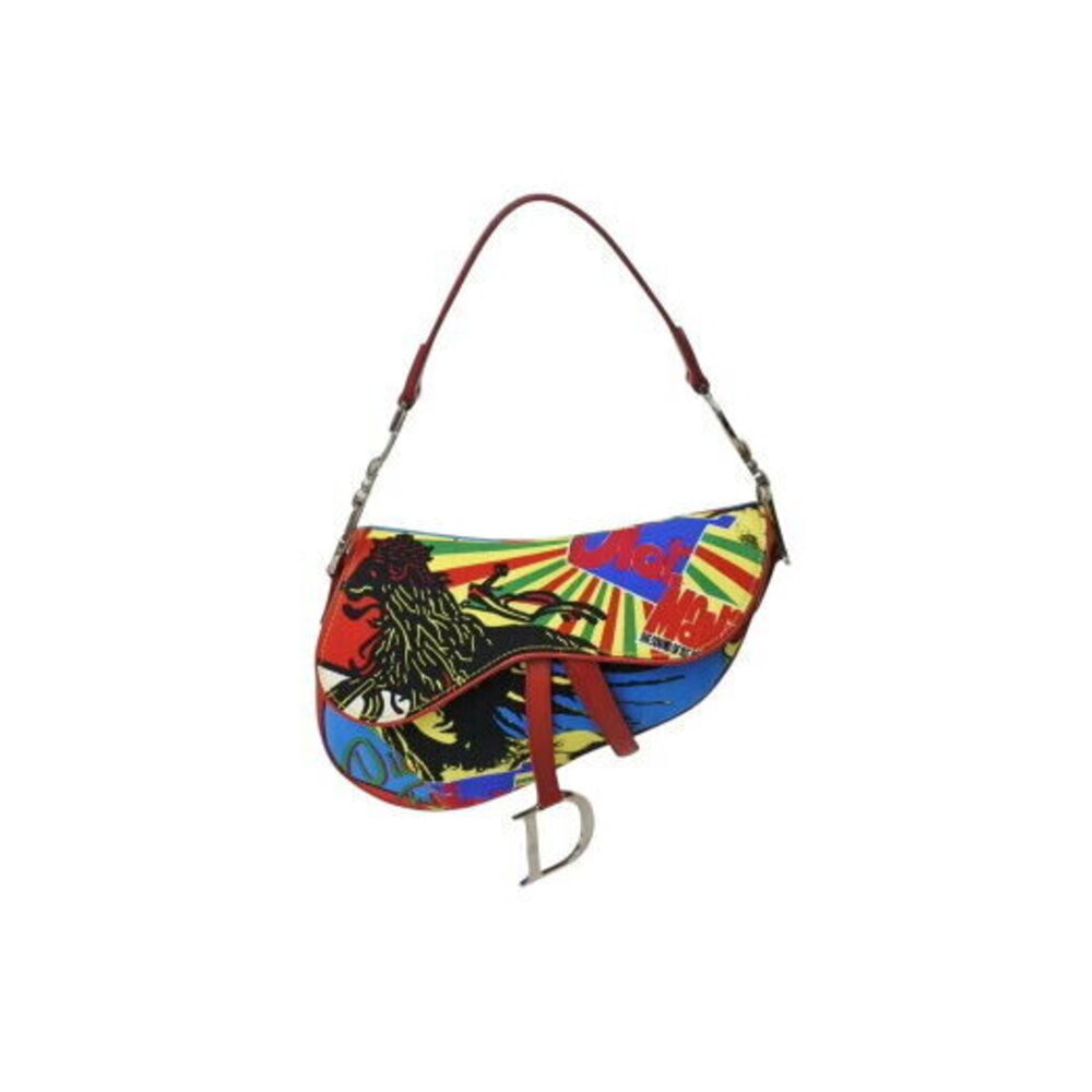 Christian Dior Galliano era saddle bag Rasta Bob Marley shoulder multicolor - Picture 1 of 8